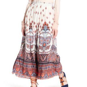 Free People Gold Dust Gauze Wide Leg Pants M